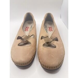 SAS Women's Crissy Brown Leather Mary Jane Slip-On Loafers Size 6 M New